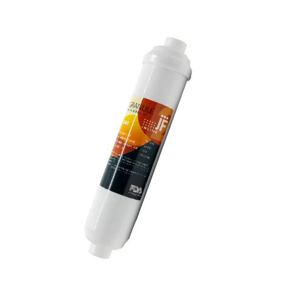 JF 12" Inline Coconut Bazlı GAC Karbon Filtre Quick Bağlantılı - Dirsekleri Dahil